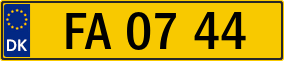 Trailer License Plate